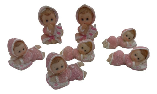 Imagen Bebes Nacimiento Bautismo 8 Piezas Resina Italiana