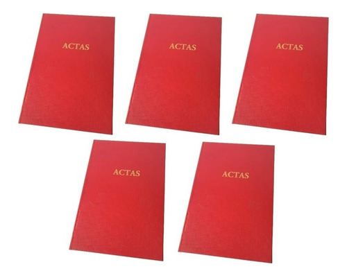 Pack X 5 Libros De Actas T/d Vulcano 2 Manos 9302