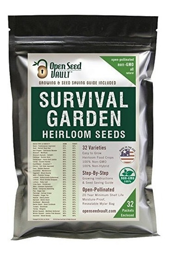 15,000 Non-gmo Heirloom Vegetable Seeds Survival Garden 32 V