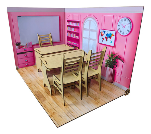 Escuelita De Los Sueños Set Para Muñecas Tipo Casa Muñecas