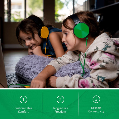 Auriculares Eduvy Core Para Aula, Paquete De 24, Negros