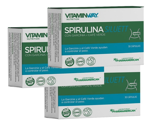 Promo 3x2 Spirulina Siluett Vitamin Way X 30 Cápsulas