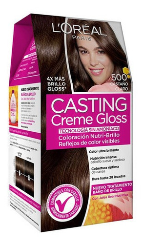 Kit Tinte L'Oréal Paris  Casting creme gloss Casting creme gloss tono 500 castaño claro 15Vol. para cabello