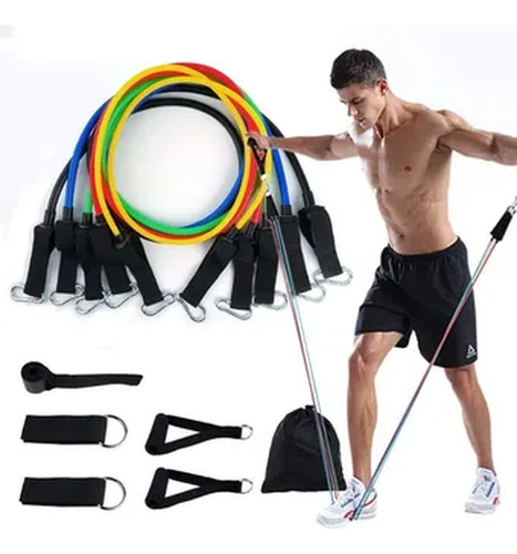 Kit Bandas Elasticas Manijas Latex Ejercicio Fitness Oferta