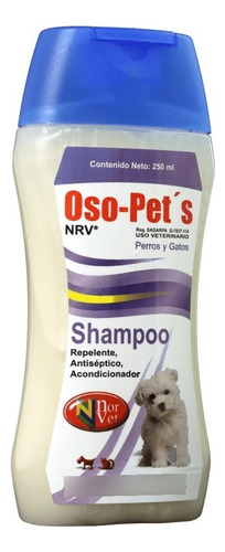 Norvet Oso Pets Nvr Shampoo Para Perros 250 Ml Fragancia Manzana