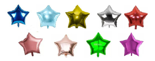 25 Globos Metalizados Estrellas De 5 Pulgadas (12 Cm)