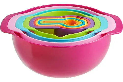 Set Tazas Medidoras Cernidor Colador Bowl Cocina