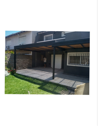  Pérgola Hierro Y Madera Premium Aleros Techos