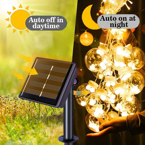 Cortina Led Impermeable Con Forma De Bola Solar Con Forma De