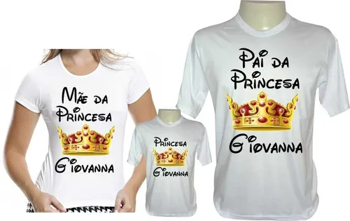 Camisa personalizada para pai mae hotsell e filho