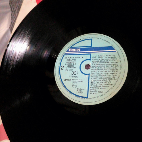 Carlitos La Mona Jiménez - De Punta A Punta Vinilo Cuarteto Estándar