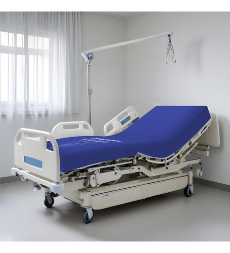 Colchón Para Cama Hospitalario Flexconfort Antiescaras 5.5 Color Azul Claro