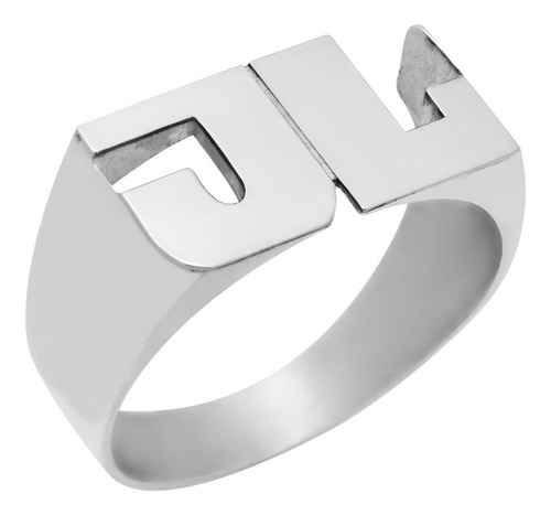 Anillo Sello Con 2 O 3 Iniciales - Plata 925 - Modelo Unisex