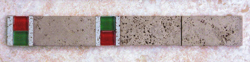 Imagen 7 de 7 de Guarda Travertino, Venecitas Vidrio, Mármol - Forma Y Diseño