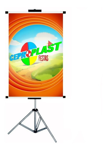 Porta Banner 2,20m C Garras Pedestal Tripé Envio Imediato