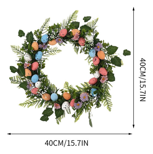W Wreath Easter Decoration Simulation Color Foam Home Wall H