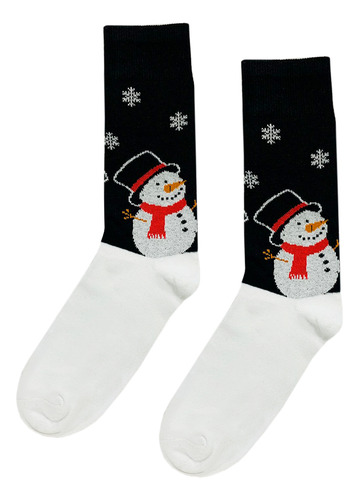 Calcetines Navideños Diseño De Muñeco De Nieve Feliz