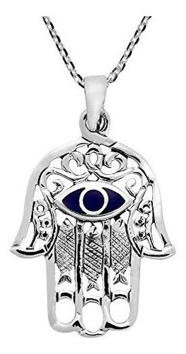 Cadena, Collar Para Hombr Hamsa Hand & Evil Eye Simulado Lap