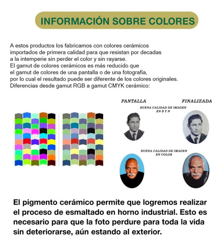 Imagen 2 de 10 de 2 Placas + Foto + Floreros + Cruz. Para Cementerio, Lapidas.
