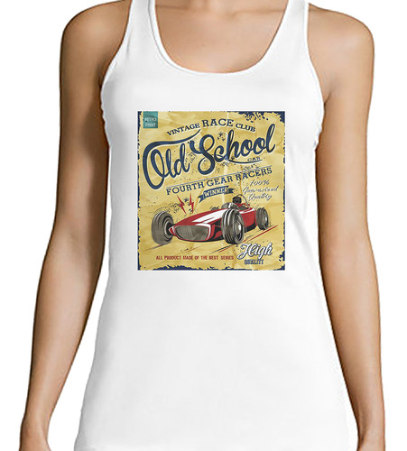 Musculosa Mujer Vehiculos Old School Retro Vintage Race