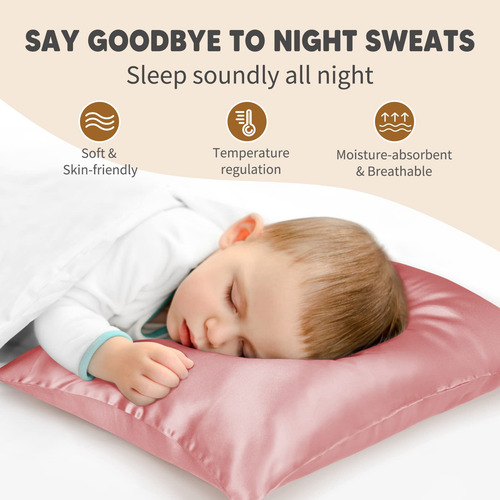Funda De Almohada Para Niños Pequeños Olesilk 100% Seda More