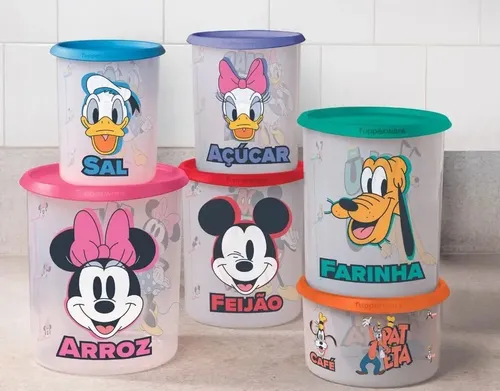 Tupperware Kit Instantâneas Mantimentos Disney (6 Peças