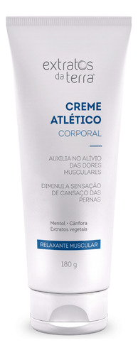 Creme Corporal Dor Muscular Vitta Atletico Extratos Da Terra