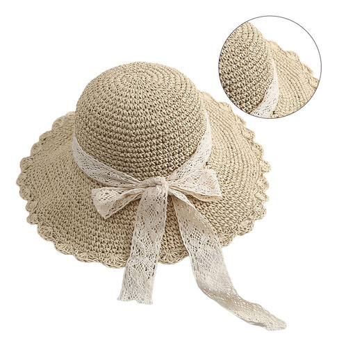 / Sombrero De Paja Con Lazo De Paja Y Visera Para El Sol