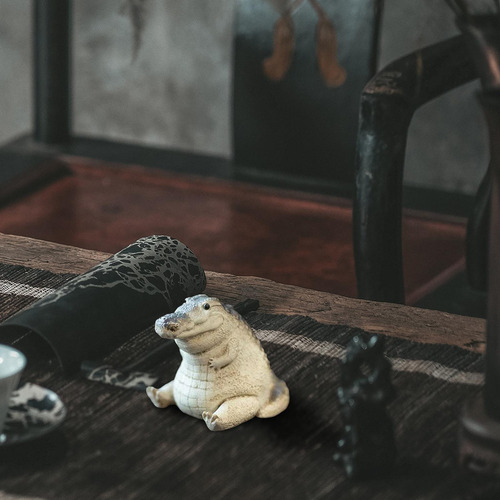 Escultura De Mascota De Té Estatua De Pequeño Micro