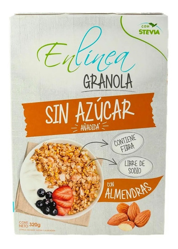 Cereal En Línea Granola Sin Azúcar Almendra 320 G