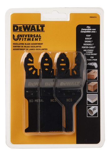Juego De Cuchillas Oscilantes Dewalt Dwa4215, 3 Piezas
