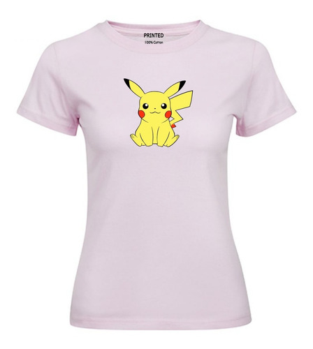 Polera Mujer Estampado Pikachu