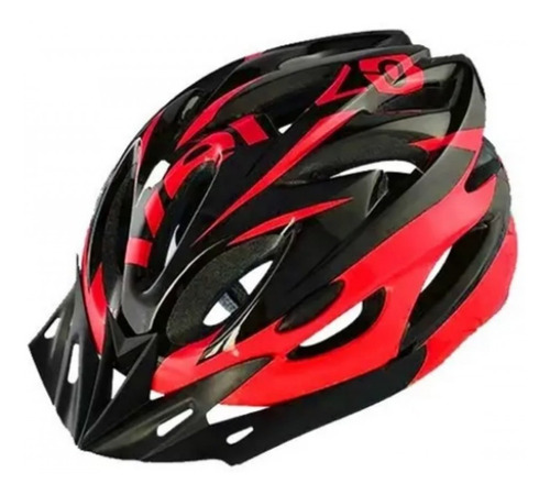 Casco Bicicleta Venzo Mtb 011 Vuelta Inmold Negro Rojo Talle L
