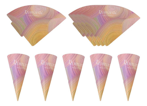10 Soportes Para Flores De Helado De Cono De Estilo B