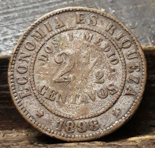 Moneda Chile Un Centavos 1898 Moneda Chile Un Centavos 1898
