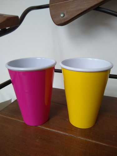 Vasos De Melamina De Colores, Usados 