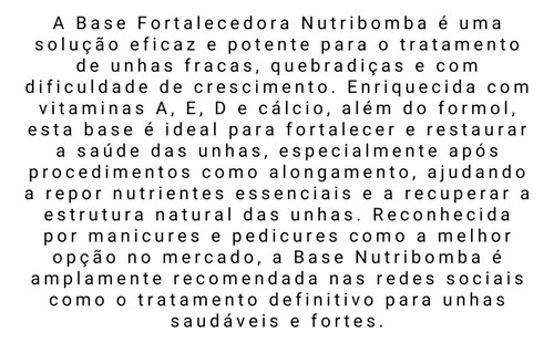 Base Nutri Bomba Fortalecedor De Unha Crescimento Kit C/ 6 Base