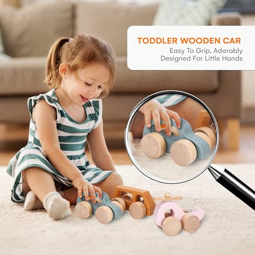 Coche De Madera Para Niños Pequeños Vehículo De Empuje De Ma