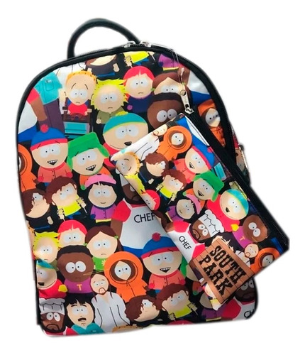 Morral + Cartuchera South Park Serie Colombia Maleta