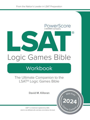Libro: The Powerscore Lsat Logic Games Bible Workbook 2024: