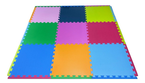 Kit 4 Tatames Tapete Encaixe Eva Bebe Infantil 50x50 10mm 