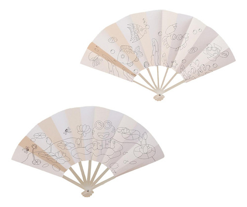 El Regalo Para Mamá Conjunto De 2 Ventiladores De Bambu
