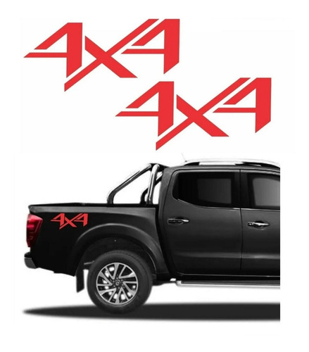 Par Adesivos 4x4 Para Nissan Frontier 4x4 2017/19 18347 Cor Vermelho