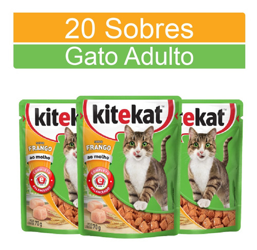 Kitekat Alimento Húmedo Gato Adulto Pollo X 20 Sobres