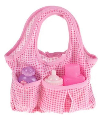 Bolsa Acessórios Para Bonecas Rosa Claro Art Brink