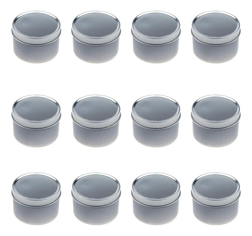 Coshar 12pcs Latas De Metal Latas Redondas Lata De Almacenam