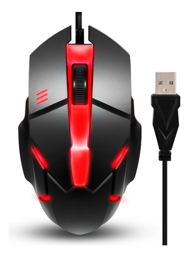 Mouse Gamer Usb Com Led Ebai Fzf-m179 Cor Preto