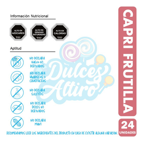 Capri Sabor Frutilla De Nestle (caja Con 24 Unidades)