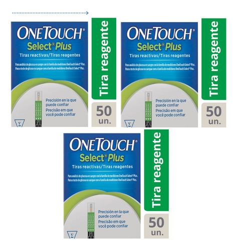 Kit 3 Caixas Tiras Onetouch Select Plus 50 Un
