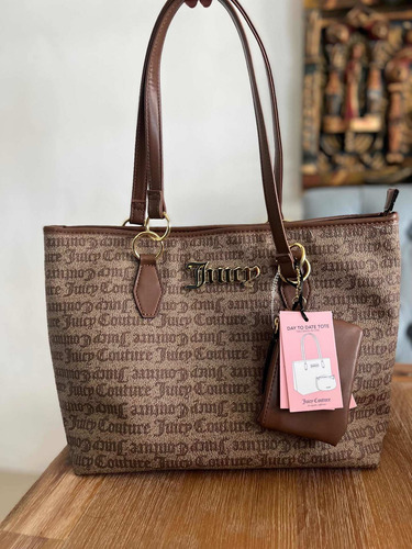 Bolsa Juicy Couture Cafe Fina Para El Diario Dama C/monedero